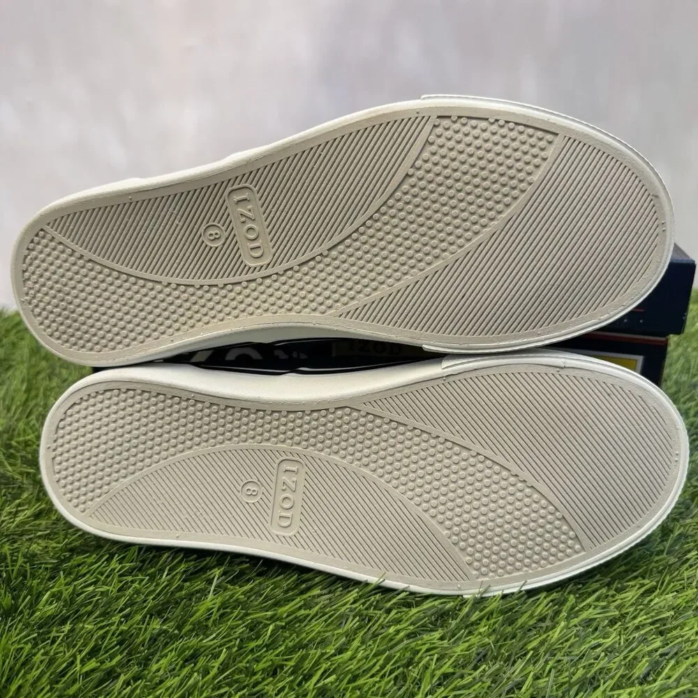 Izod Men's Rangley Canvas Memory Foam Navy Lace Up Sneaker Shoes Size 8